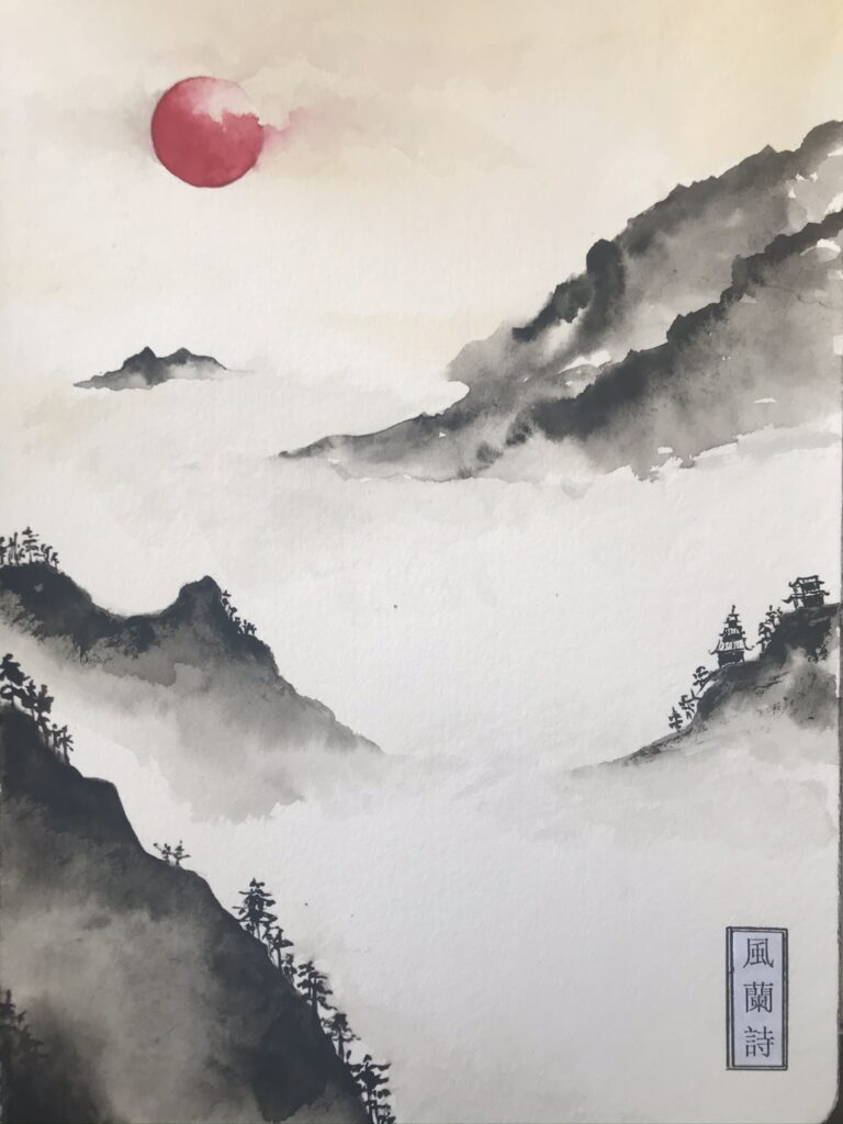 Japanese inspired watercolour