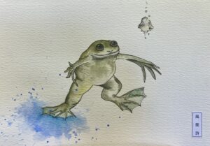 Frog, Ink & Watercolour
