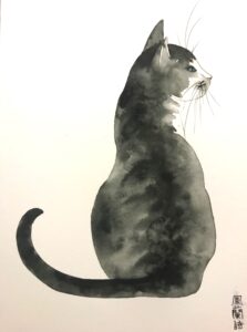 Watercolour cat